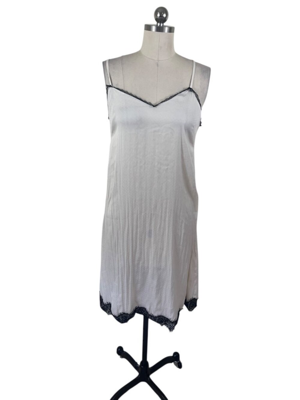 Wet Seal Y2k 90s Grunge Slip Dress Womens Small White Polka Dot Cottage Fairy